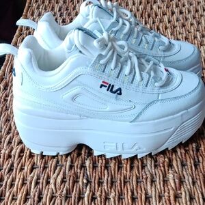 Fila Women's White Platform Sneakers